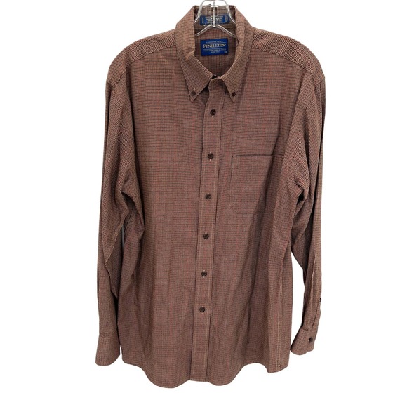 Pendleton micro houndstooth wool blend button front men’s shirt - Picture 2 of 5